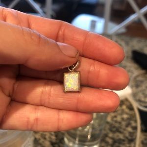 Sterling silver opal pendant